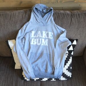 Lake Bum Blue Hoodie